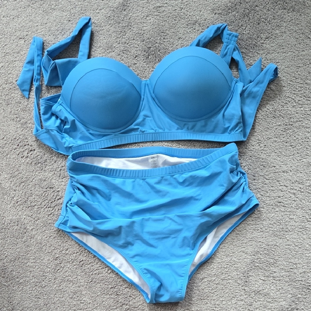 Beautiful Robin Blue Bikini Set, 2X